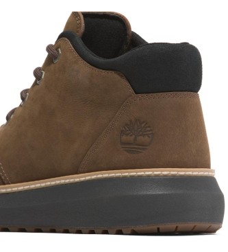 Timberland Brązowe skórzane buty chukka do połowy łydki Hudson Road