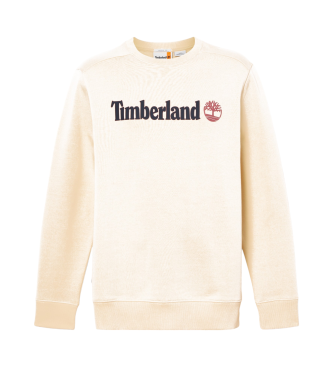 Timberland Męska bluza Kennebec River Linear Logo Crew Neck w kolorze beżowym