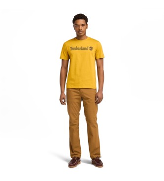 Timberland T-shirt com logtipo do rio Kennebec amarelo