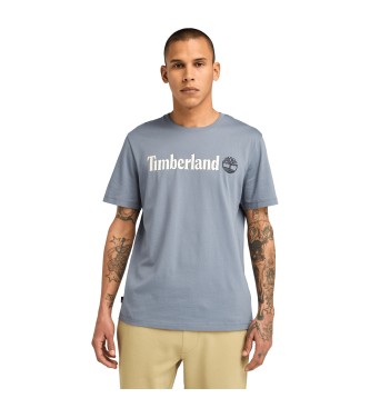 Timberland Kennebec River folkstone t-shirt met korte mouwen en lineair logo grijs