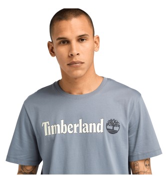 Timberland Kennebec River folkstone t-shirt met korte mouwen en lineair logo grijs