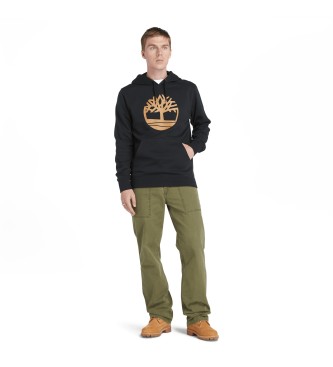 Timberland Felpa con cappuccio pullover con logo albero nero Kennebec River