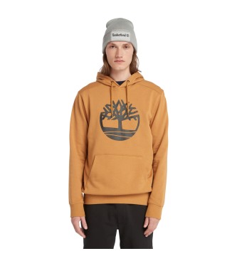 Timberland Felpa con cappuccio pullover con logo albero giallo Kennebec River