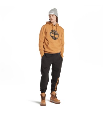 Timberland Kennebec River sweatshirt med htte og gult tr-logo