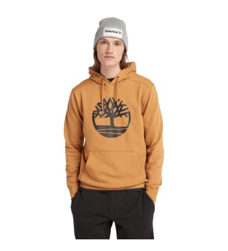 Timberland Felpa con cappuccio pullover con logo albero giallo Kennebec River