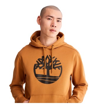 Timberland Felpa con cappuccio pullover con logo albero giallo Kennebec River