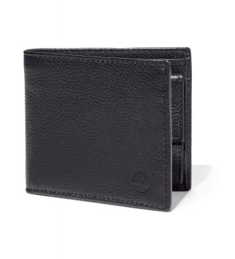 Timberland Kennebunk folding leather wallet with coin purse black