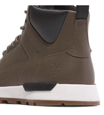 Timberland Brązowe skórzane buty Killington Trekker z cholewką mid-top  