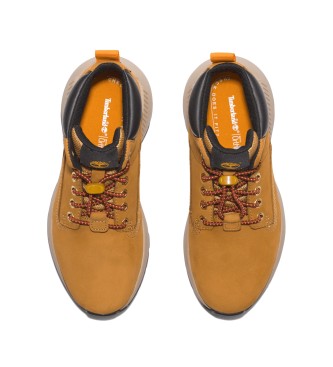 Timberland Sneakers Killington Trekker gialle in pelle a met polpaccio con lacci