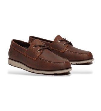 Timberland Grafton Bay brown leather lace-up shoes