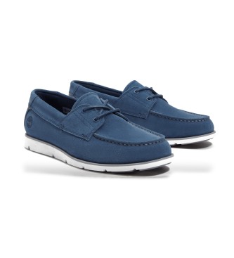 Timberland Grafton Bay blaue Schnrschuhe aus Leder