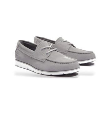 Timberland Zapatos de piel con cordones Grafton Bay gris