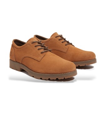 Timberland Brązowe skórzane buty sznurowane Britton Square