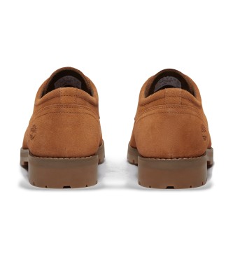 Timberland Brązowe skórzane buty sznurowane Britton Square