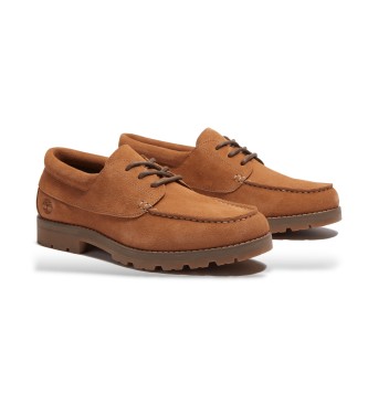 Timberland Braune Britton Square Schnrschuhe aus Leder