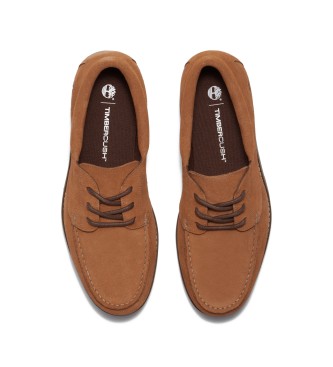 Timberland Braune Britton Square Schnrschuhe aus Leder