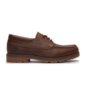 Timberland Brązowe skórzane buty sznurowane Britton Square