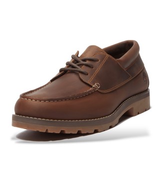 Timberland Brązowe skórzane buty sznurowane Britton Square