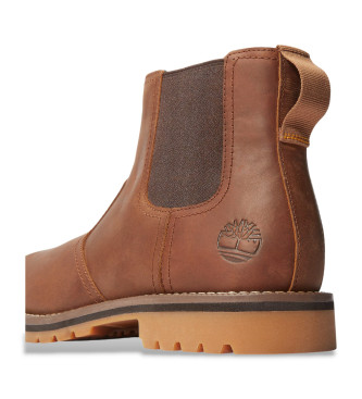 Timberland Brown Larchmont Chelsea Leather Ankle Boots