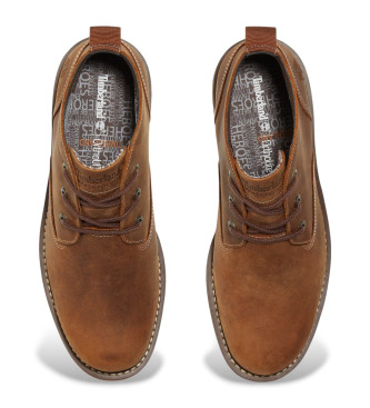 Timberland Stivali Chukka in pelle impermeabile marrone Larchmont