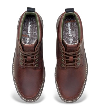 Timberland Donkerbruine Larchmont lederen chukka boots met vetersluiting op de middellange kuit 