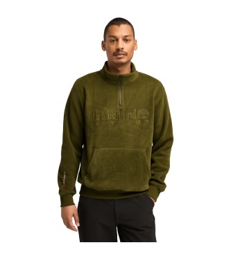 Timberland Polartec fleece sweatshirt 1/4 zip grn