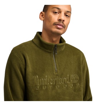 Timberland Polartec fleece sweatshirt 1/4 zip grn