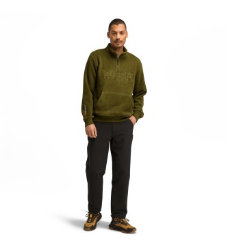 Timberland Polartec fleece sweatshirt 1/4 zip grn