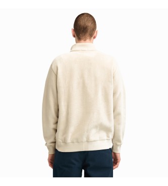 Timberland Polartec fleece sweatshirt 1/4 zip beige