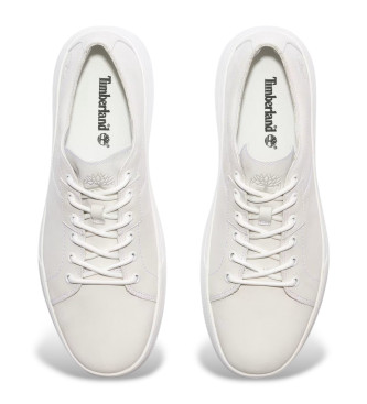 Timberland Maple Grove, sapatilhas de couro de topo baixo com atacadores brancos