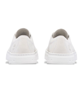 Timberland Maple Grove, sapatilhas de couro de topo baixo com atacadores brancos