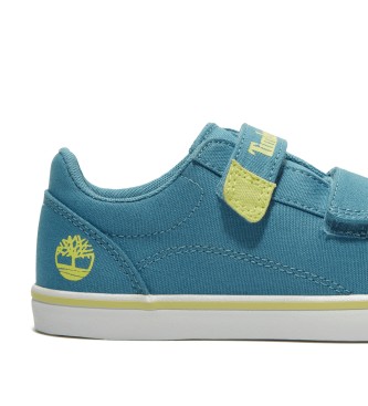 Timberland Stone Jump blauwe lage toptrainers met klittenbandsluiting