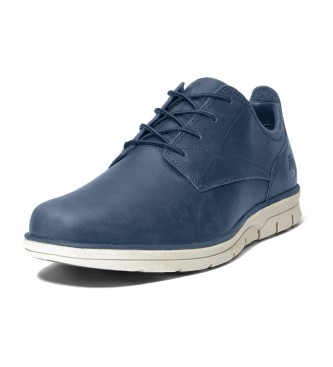 Timberland Bradstreet sapatilhas de couro de cano baixo com atacadores, azul