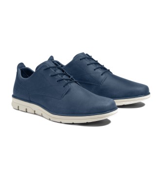 Timberland Bradstreet sapatilhas de couro de cano baixo com atacadores, azul