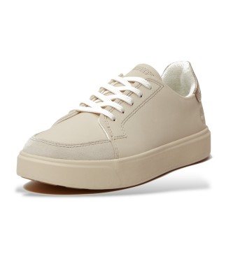 Timberland Zapatillas de piel de caa baja con cordones Emerson Street beige