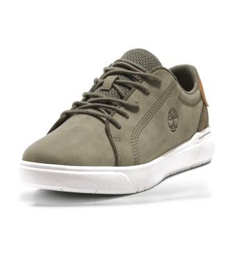 Timberland Seneca Bay green leather lace-up trainers