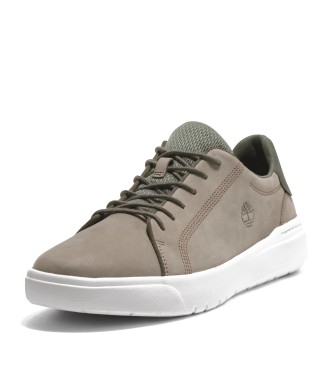 Timberland Seneca Bay taupe leather low top trainers