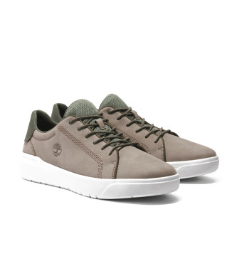 Timberland Seneca Bay taupe lederen sportschoenen met lage bovenkant