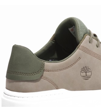 Timberland Seneca Bay taupe lederen sportschoenen met lage bovenkant