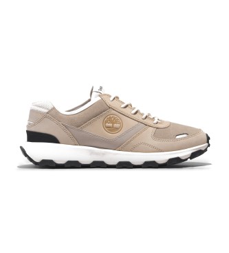 Timberland Winsor Park beige leren veterschoenen met lage bovenkant