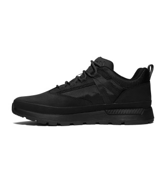 Timberland Tnis de couro com cordes preto