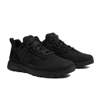 Timberland Tnis de couro com cordes preto