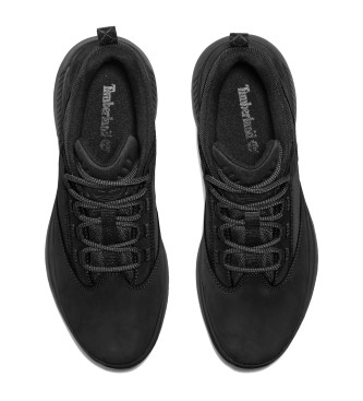 Timberland Tnis de couro com cordes preto