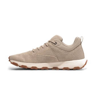 Timberland Winsor Park beige lace-up low top trainers