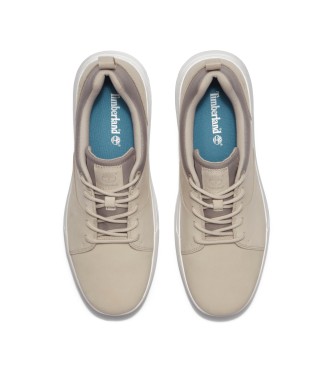 Timberland Maple Grove beige leather lace-up low top trainers