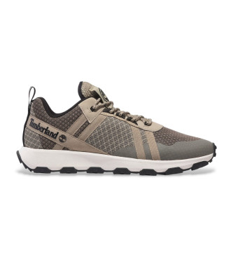 Timberland Winsor Trail Sneakers basse in pelle con lacci marroni