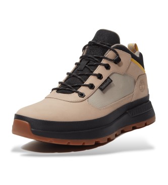 Timberland Skórzane, sznurowane buty sportowe Field Trekker w kolorze beżowym