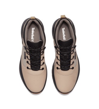 Timberland Sneakers Field Trekker in pelle beige con lacci