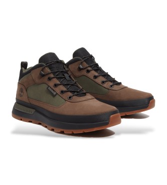 Timberland Field Trekker Sneakers in pelle con lacci Marrone, Verde