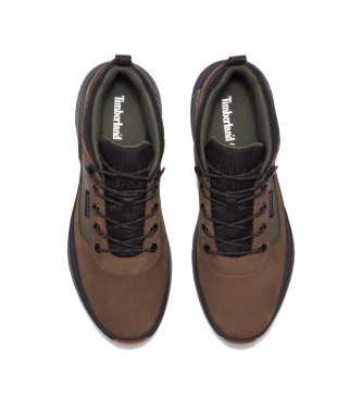 Timberland Sapatilhas de couro com atacadores Field Trekker castanho, verde